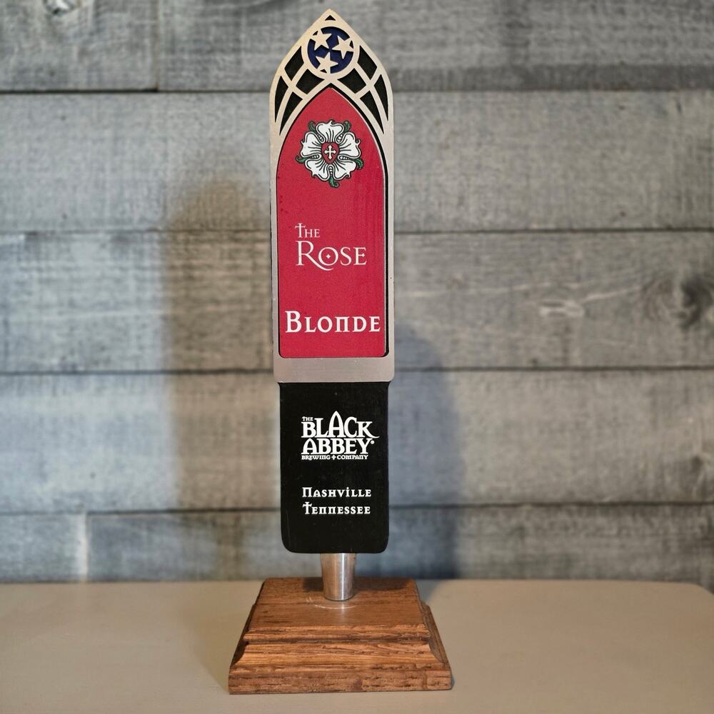 The Rose Blonde Beer Tap Handle – Black Abbey Brewing – Nashville Tennessee